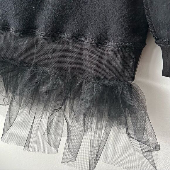 ACT N1 Made in Italy Mini Sweatdress With Tulle in black - Picture 11 of 15